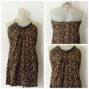 Halter Top Leopard Print Animal R Marks New York